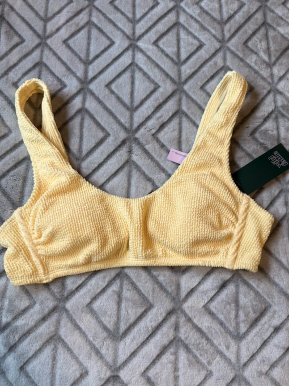 NWT Butter Yellow Bikini Top Size Medium Swimwear